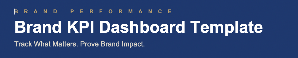 Brand KPI dashboard Template